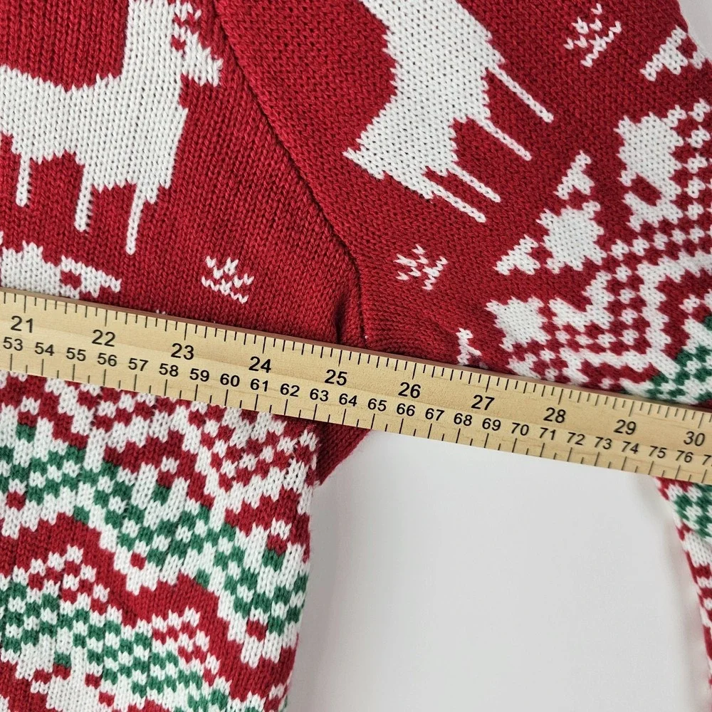 Jolly Sweaters Mens Holiday XL Red Green Ugly Christmas Knit Llama Alpaca 3D LS